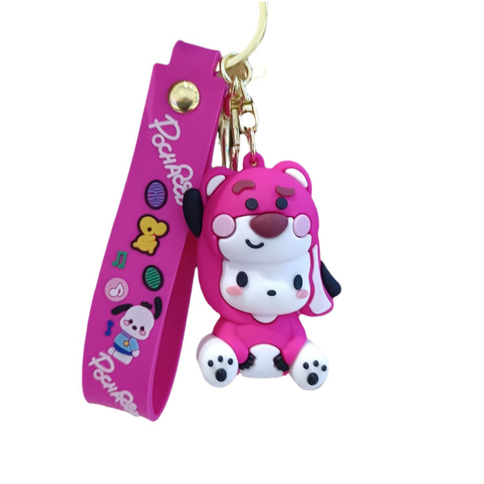 Wholesale Cartoon Silicone Anime Keychain JDC-KC-YiChang033