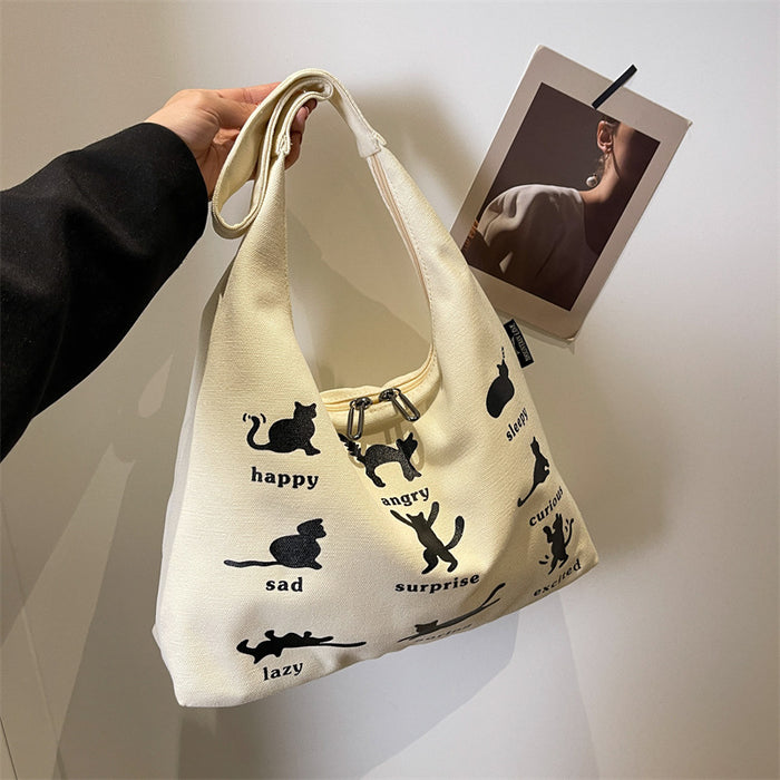 Wholesale Leisure large capacity fashionable versatile commuting shoulder bag canvas minimalist tote bag