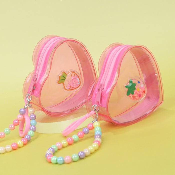 Wholesale Trendy Transparent PVC Jelly Coin Purse In Banana Color Portable Small Storage Pouch With Keychain Cute Everyday Bag Charm For Resale