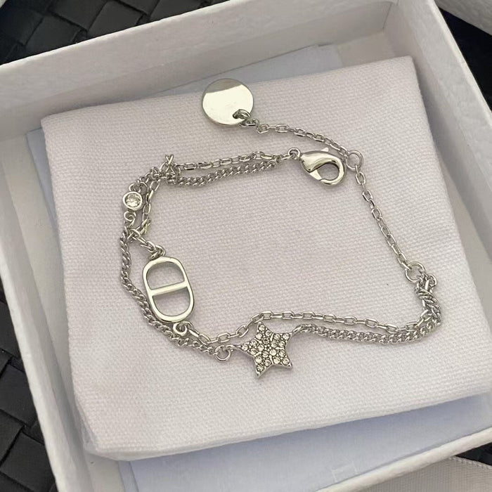 Wholesale Full Diamond Bracelet Enamel Letter Bracelet
