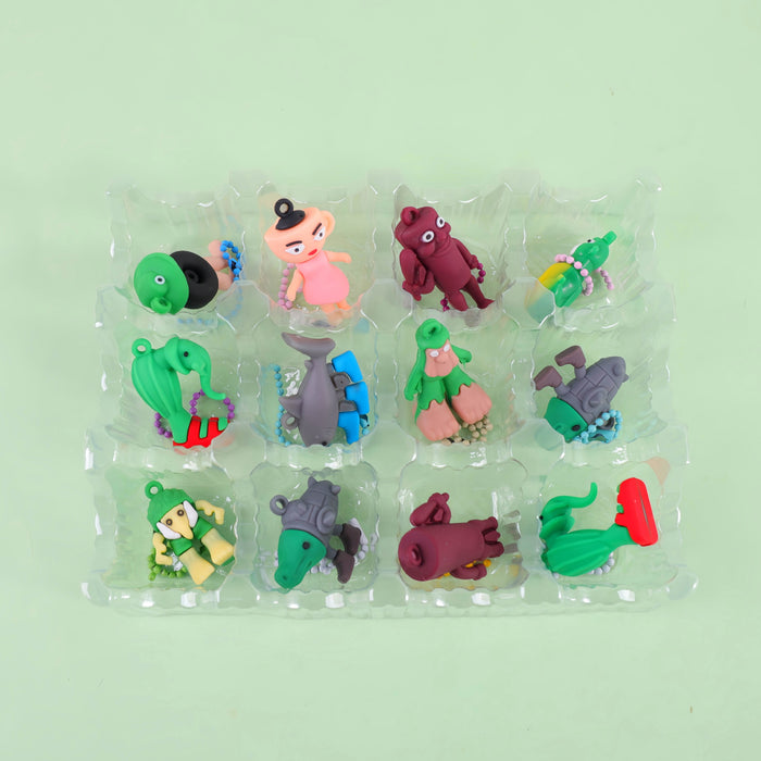 Wholesale Quirky abstract keychain pendant