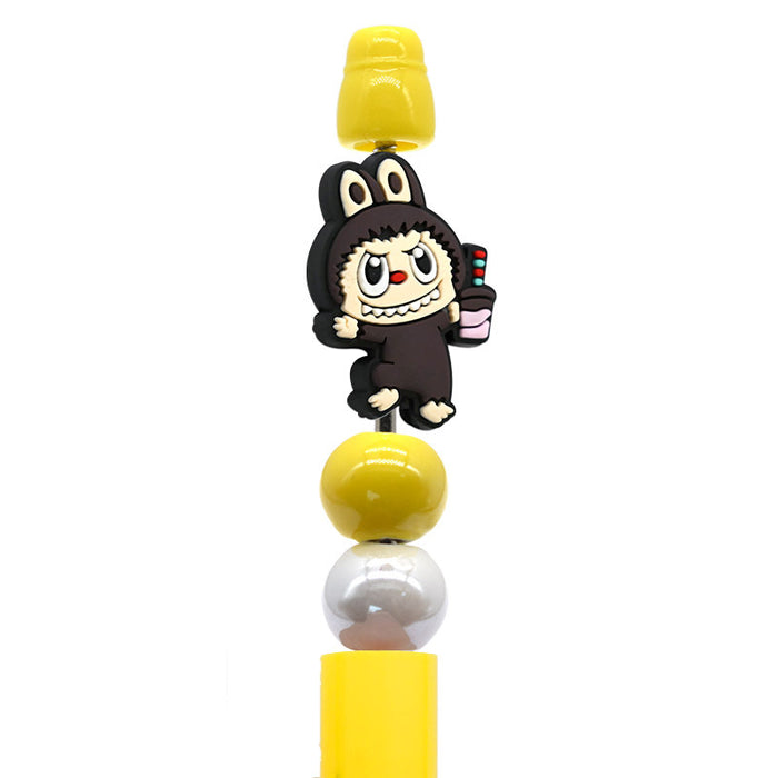 Wholesale 10pcs Cartoon bead pen beads PVC soft rubber loose bead jewelry accessories DIY ballpoint pen beads