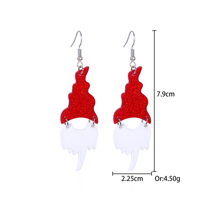 Wholesale Alloy bell snowman elk gingerbread man earrings Christmas earrings