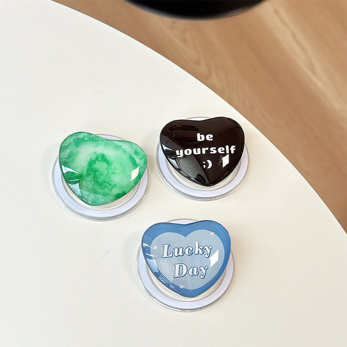 Wholesale Glass Heart-Shaped Phone Airbag Stand