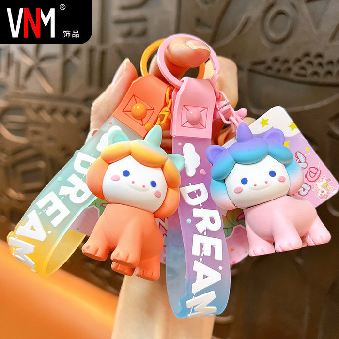 Wholesale Gradient Unicorn Keychain