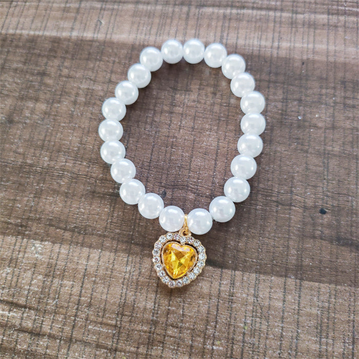 Wholesale Pearl heart necklace accessories hand-woven beaded jewelry accessories