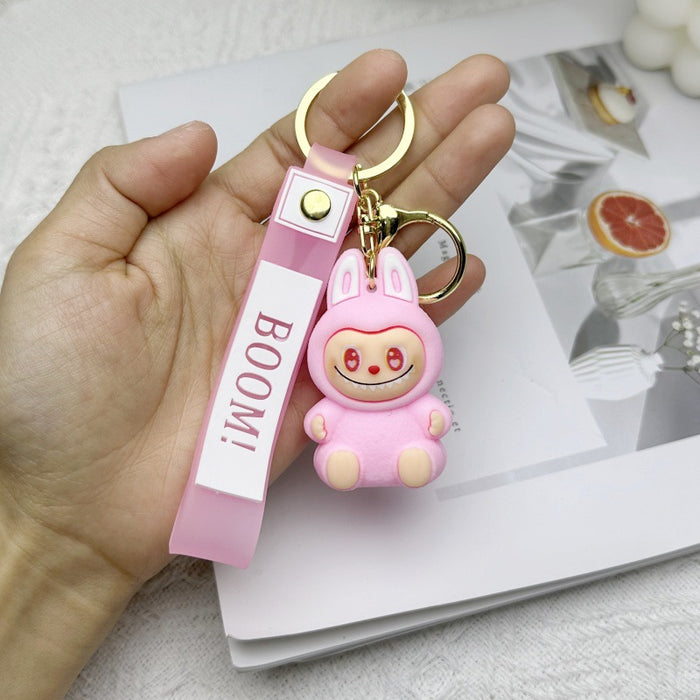 Wholesale Plush toy key pendant for couples, cute plush keychain cartoon