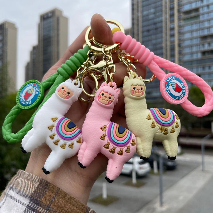 Wholesale Three dimensional soft rubber keychain metal buckle pendant backpack hanging decoration car keychain ring small gift