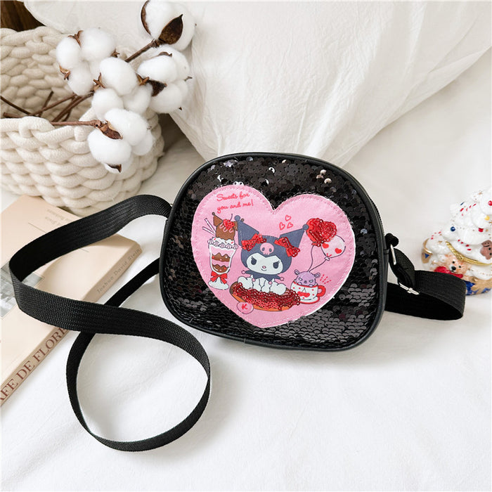 Wholesale Children's small shoulder bag cartoon sequin single shoulder crossbody bag