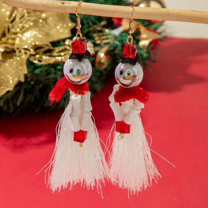 Wholesale Tassel Drop Earrings Christmas Flower Bead Jewelry Fashion Accessory Gift MOQ≥2