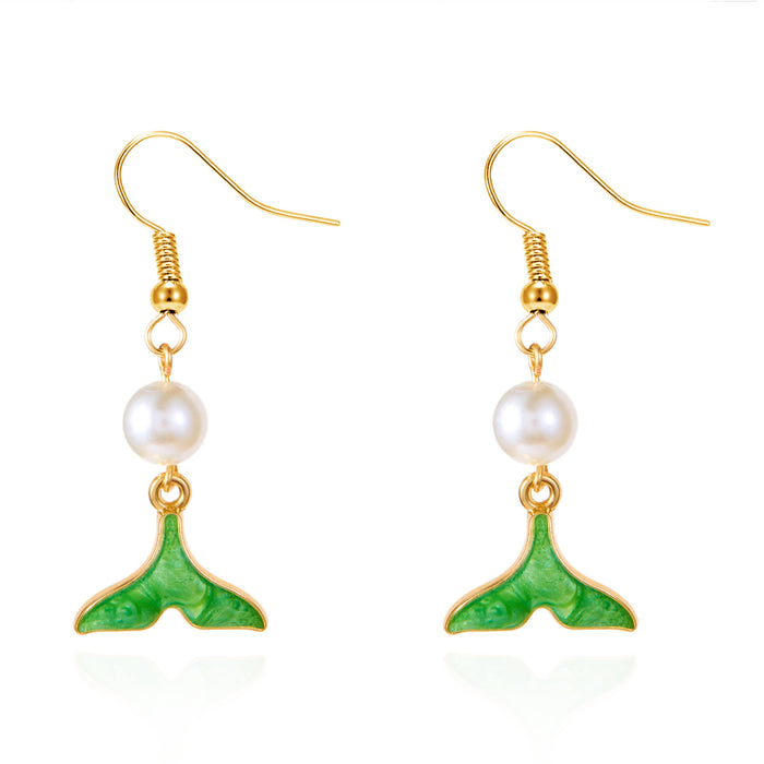 Wholesale Earrings Fishtail Pearl Earrings Summer Seaside Beach Holiday Style