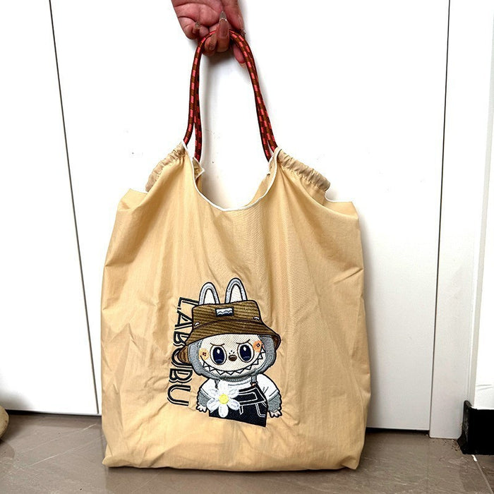 Wholesale Zippered Embroidered Shoulder Bag Waterproof Nylon Messenger Bag Handheld Canvas Bag