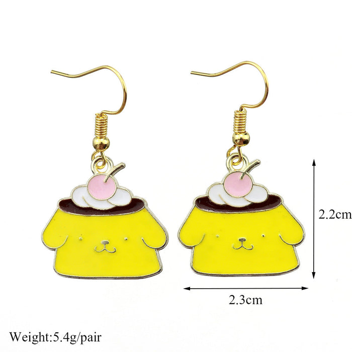 Wholesale Earrings Alloy Enamel Cute Cartoon (S) JDC-ES-niqing003