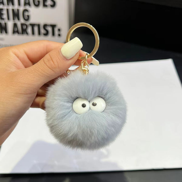 Wholesale cute plush big-eyed duck pendant Keychains