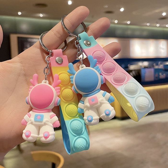 Wholesale Cute couple keychain leather rope keychain pendant doll