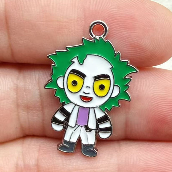 Wholesale 10pcs  Series Monster DIY Alloy Drip Pendant Keychain Earrings Bag Charm