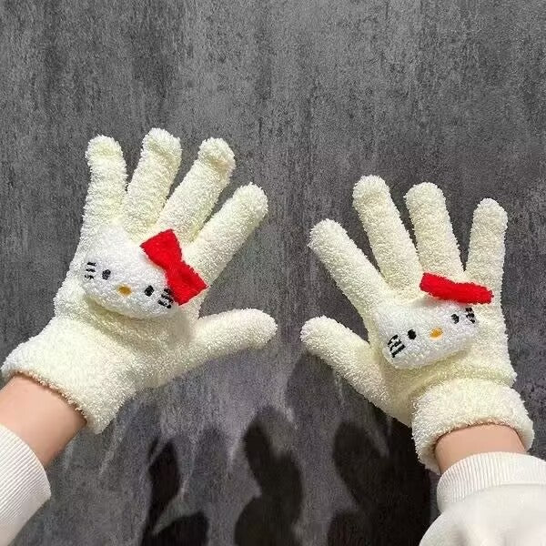 Wholesale Animation Cute Cartoon Pink Plush Gloves