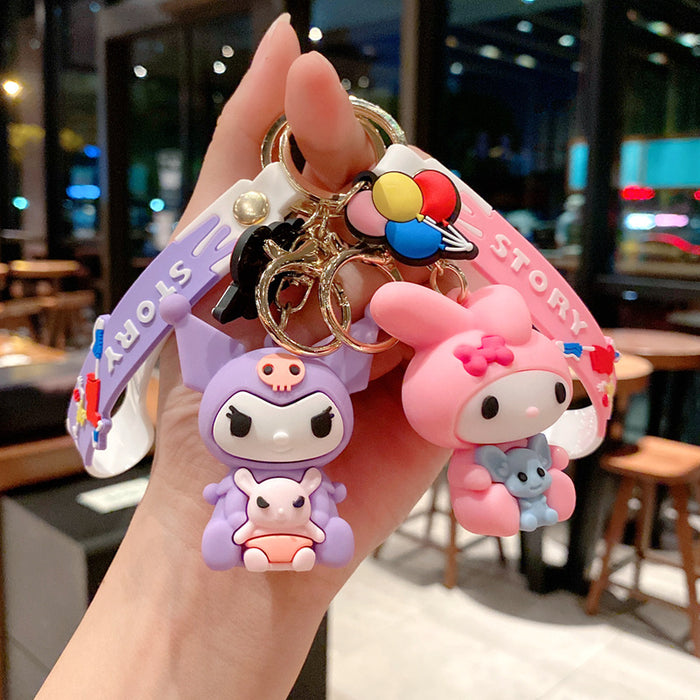 Wholesale Cartoon Silicone Doll Keychain JDC-KC-MingT043