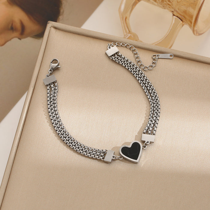 Wholesale Diamond Titanium Steel Bracelet JDC-BT-YinY021