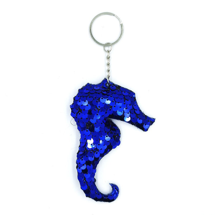 Wholesale Reflective Shiny Animal Plant Keychain PET Sequins Fashion Bag Car Pendant DIY Clothing Accessories JDC-KC-QS001