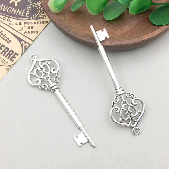 Wholesale Zinc alloy simulated key-shaped  DIY beads pendants