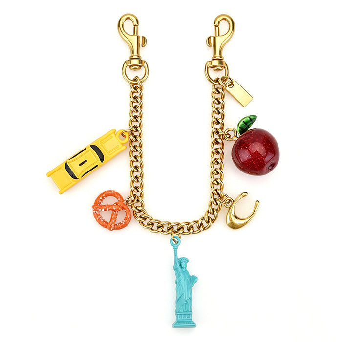 Wholesale 3D Shaped Bag Charm Pendant Chain Alloy Metal Plated Gold Silver Chic Fashion Accessory For Handbags Keychains