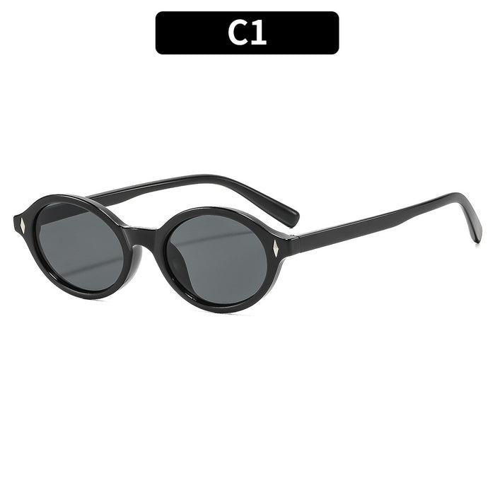 Wholesale Retro Round Sunglasses Black Frame Gray Lens UV400 Travel Boutique