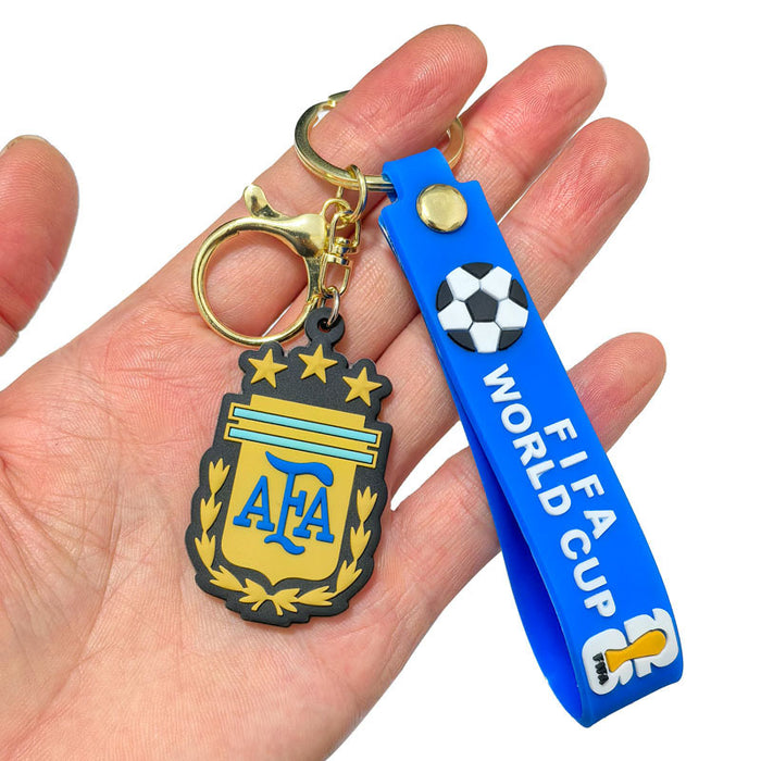 Wholesale 10pcs World Cup National Team Pvc Soft Keychain