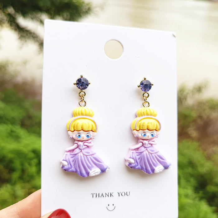 Wholesale Cute Resin Cartoon Earrings JDC-ES-Xiaox015