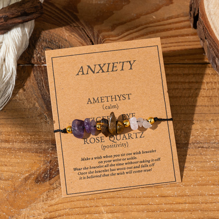 Wholesale Good Luck Bracelet Natural Stone Adjustable Braided Bracelet