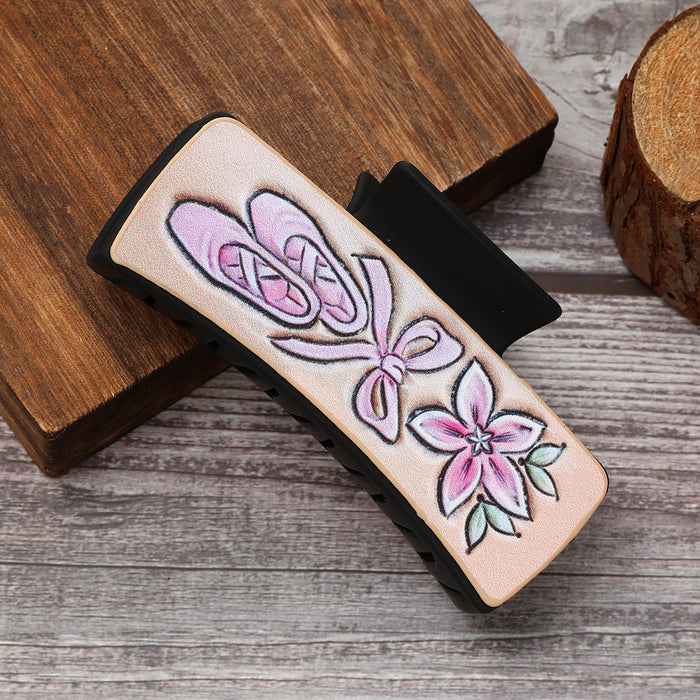 Wholesale Western Wind Cactus Sunflower Pattern Grab Clip Women Shark Clip Hairpin