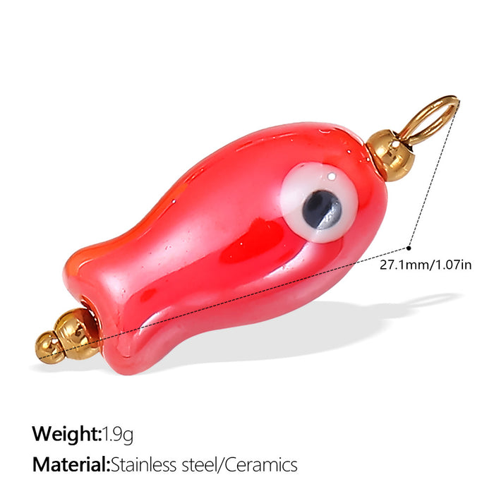 Wholesale Pendant Marine Series Small Fish Starfish Pearl Stainless Steel