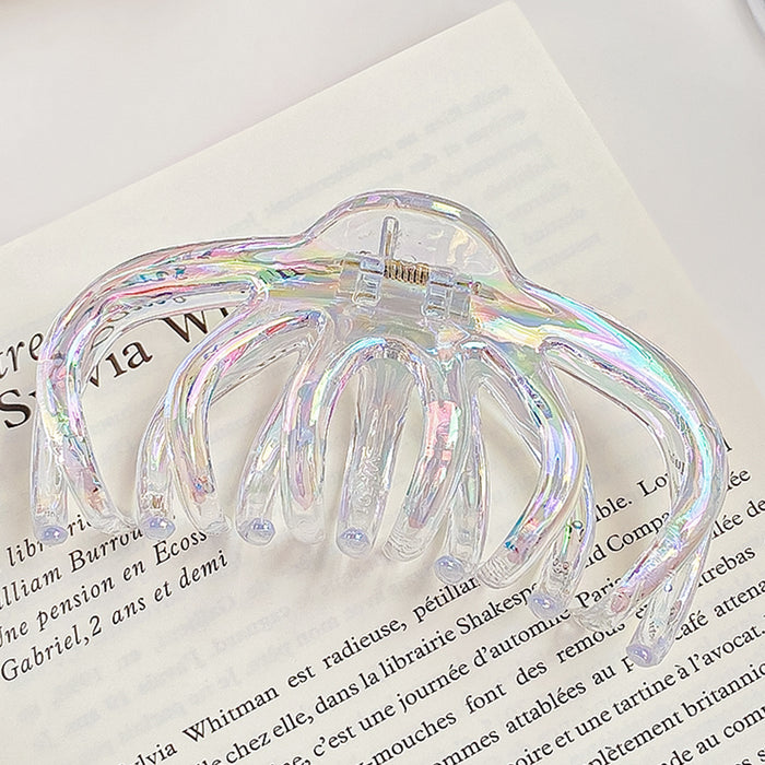 Wholesale Stylish Pearlescent Mermaid Large Hair Claw Clip Plastic Grip