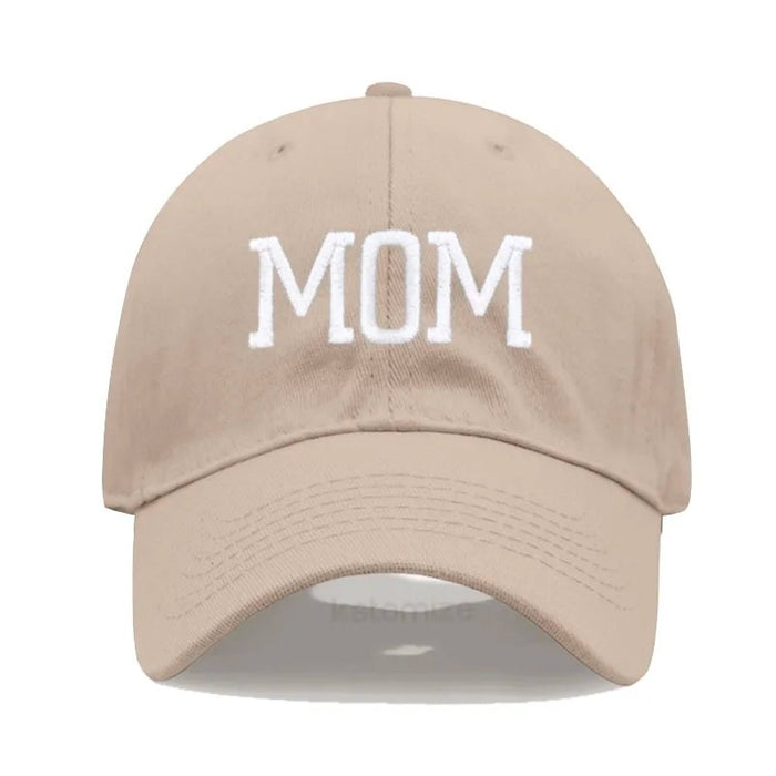 Wholesale Cotton Dad Mom Printed Baseball Cap Adjustable Curved Brim Retro Washed Everyday