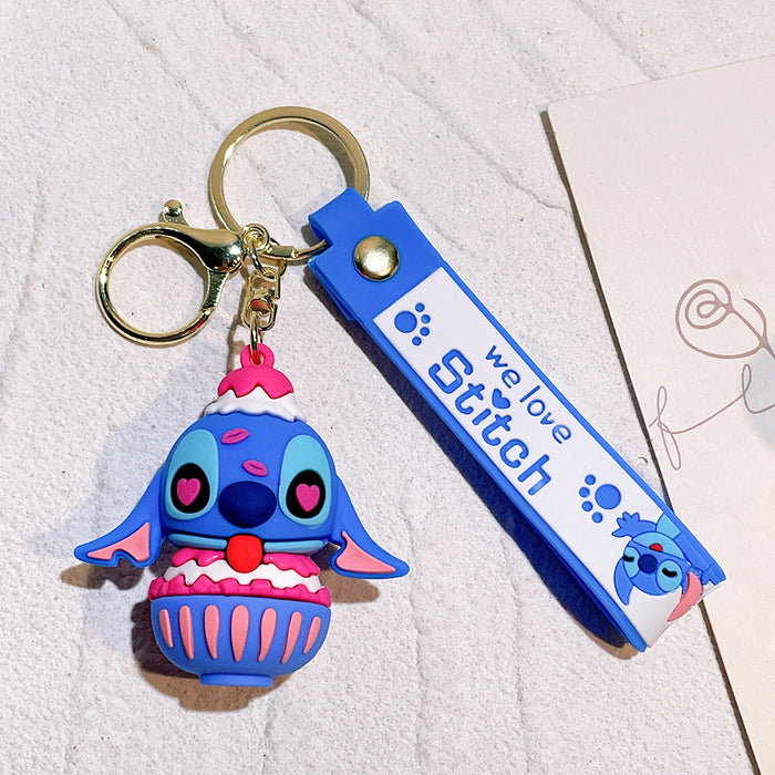 Wholesale cute doll  soft rubber pvc car key chain