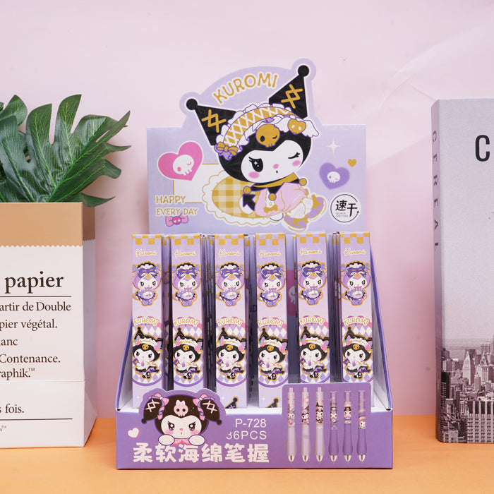 Wholesale Cute cartoon blind box quick-drying,  smooth-writing black retractable pen.