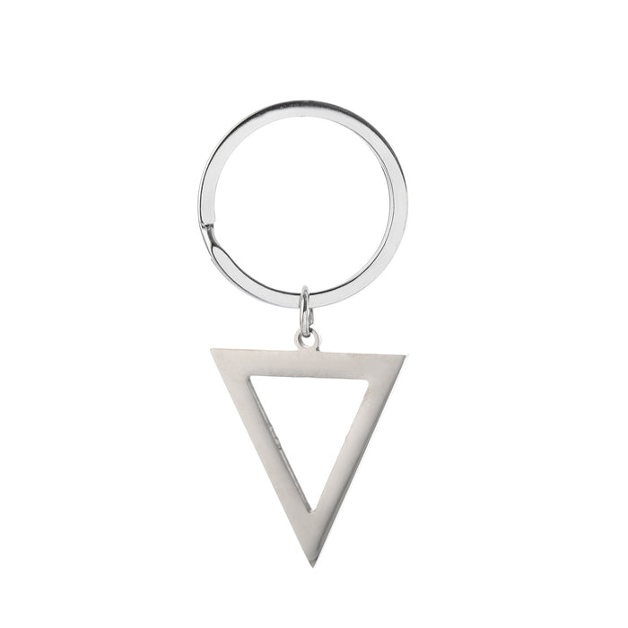 Wholesale Triangle Stainless Steel Keychain JDC-KC-JinZ006