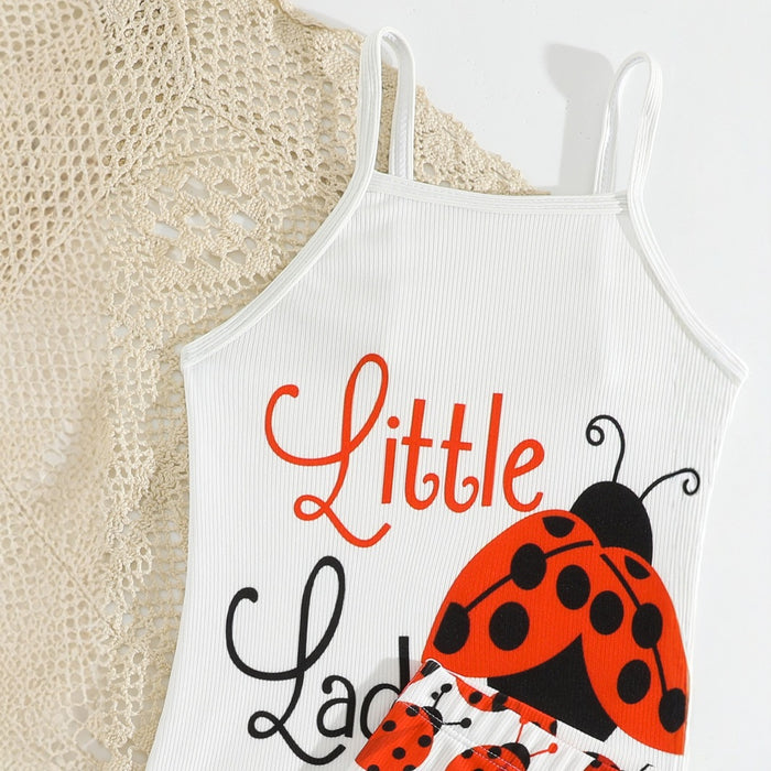 Wholesale Lace short sleeved letter pants bow headband 2-piece set