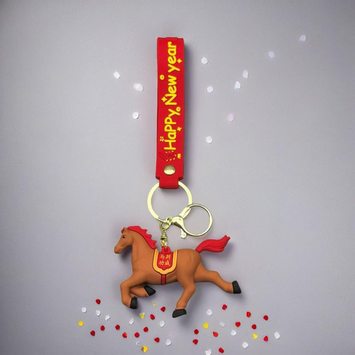 Wholesale 3D PVC Year of the Horse Keychain