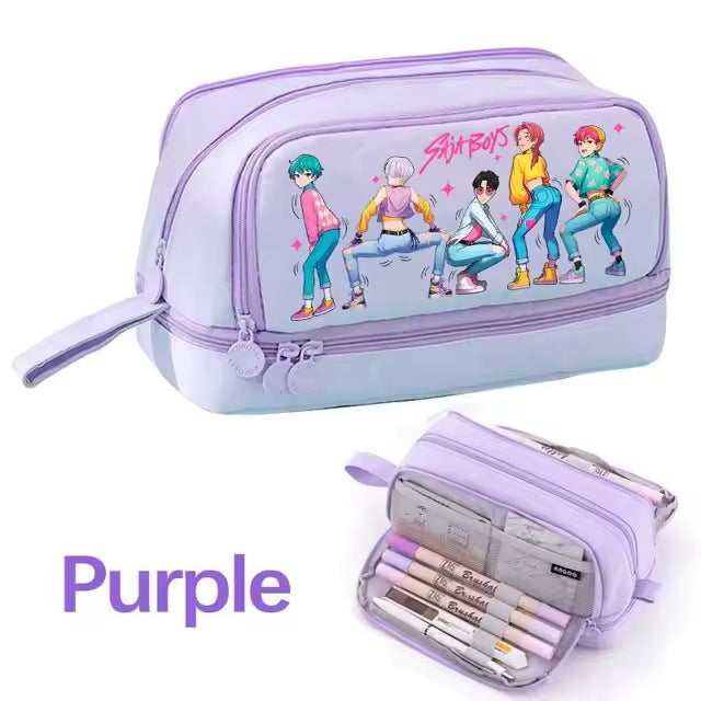Wholesale Fashion Polyester Cartoon Pencil Case Multifunctional Stationery Pouch Cute School Bag