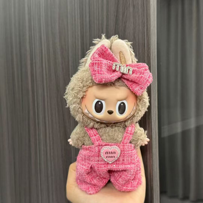 Wholesale Baby Clothes 17cm Plush Doll Pendant Pull Cloth Sitting Skirt Suit