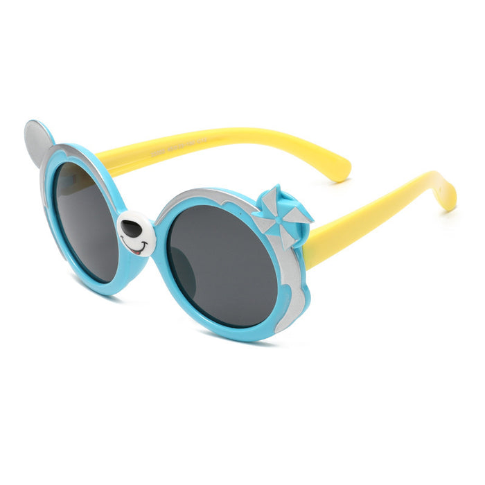 Wholesale Silicone Polarized Sunglasses  Cartoon Bear Windmill Sunglasses