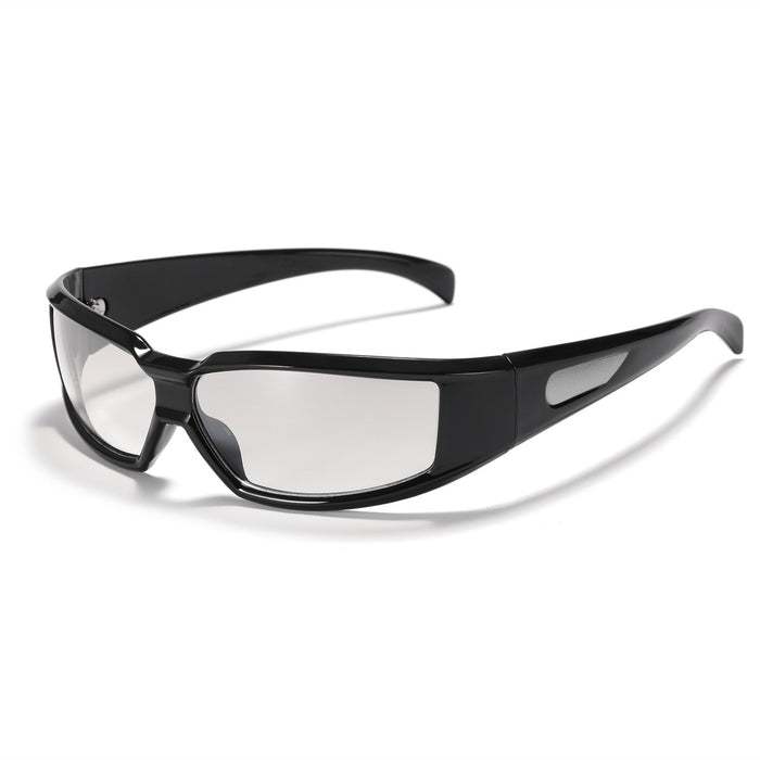 Wholesale cool square reflective silver frame sunglasses
