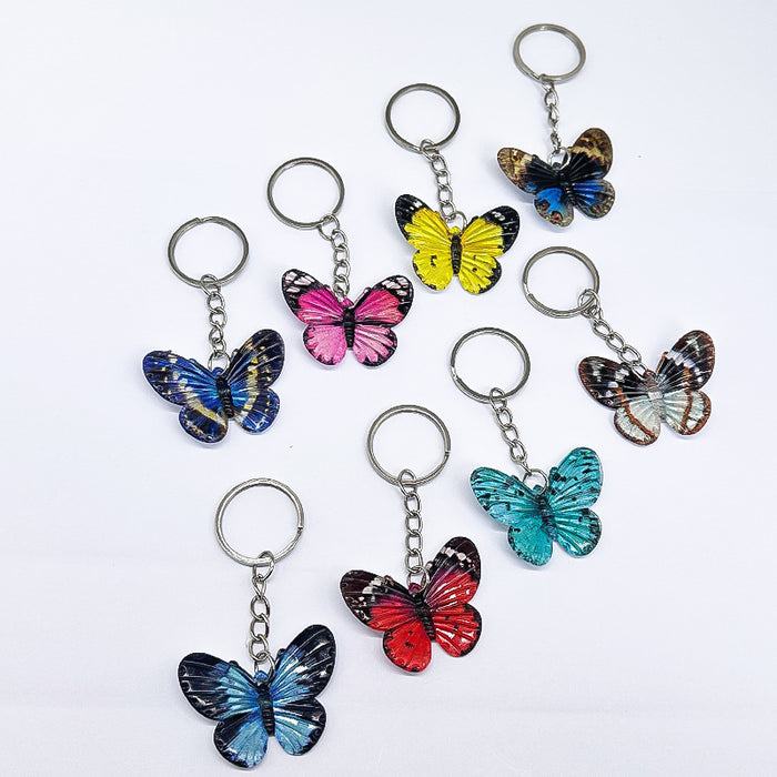 Wholesale Butterfly Pendant Bead Acrylic Keychain JDC-KC-TYS012