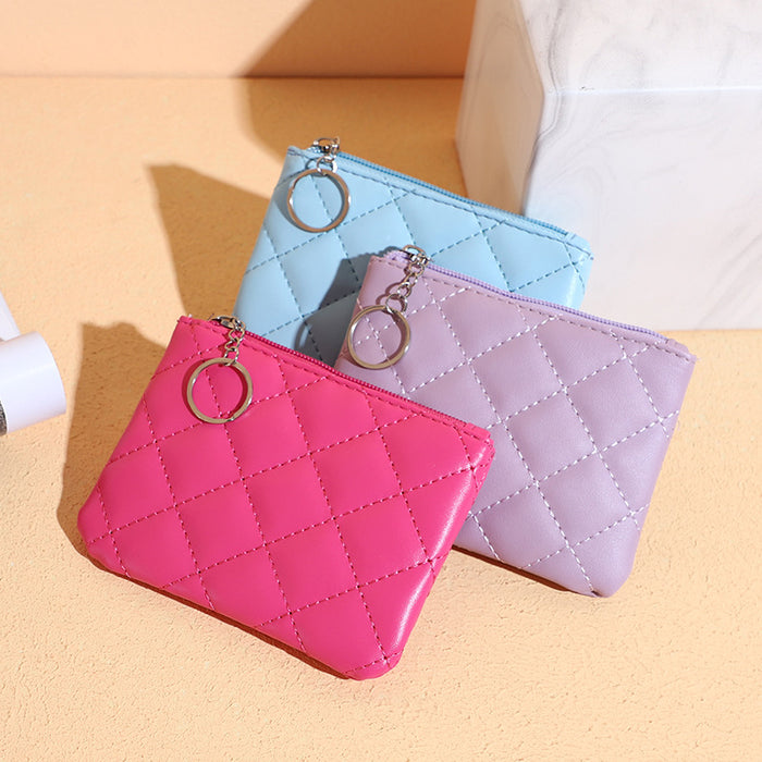 Wholesale Pu Coin Purse Multifunctional Key Card Coin Storage Bag Fashionable Trendy Compact Money Holder