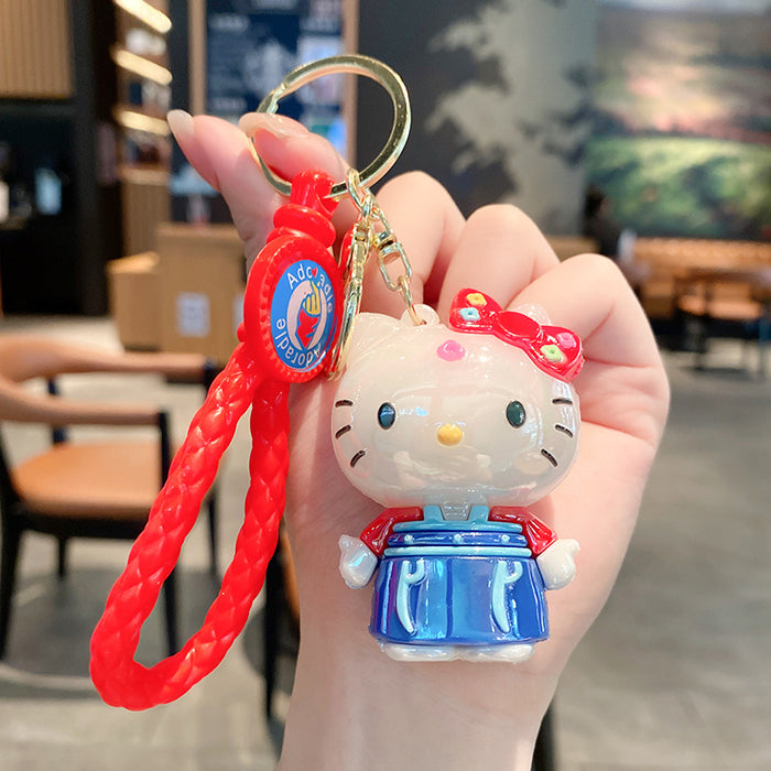 Wholesale Cute Kitten Plated Keychain