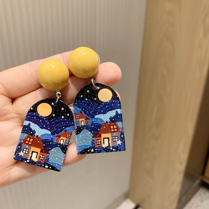 Wholesale Handmade Niche Design Silver Needle Earrings