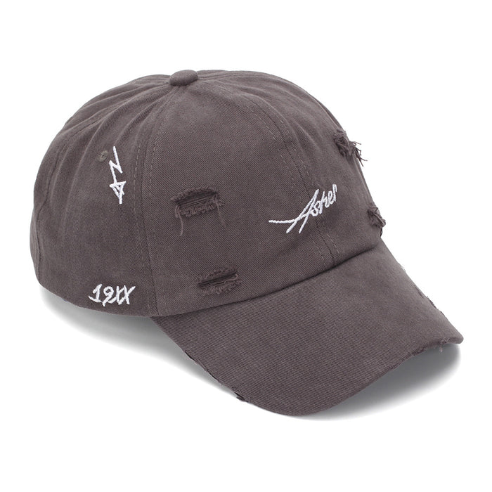 Wholesale Distressed Embroidered Letter Baseball Cap Sun Protection Everyday
