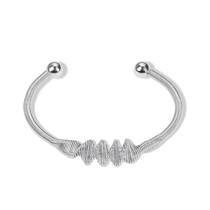 Wholesale High end and niche new metal wire stainless steel bracelet, versatile and elegant bracelet