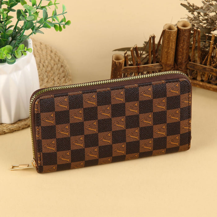 Wholesale Urban Casual PU Leather Long Wallet with Card Slots and Phone Pocket MOQ≥3